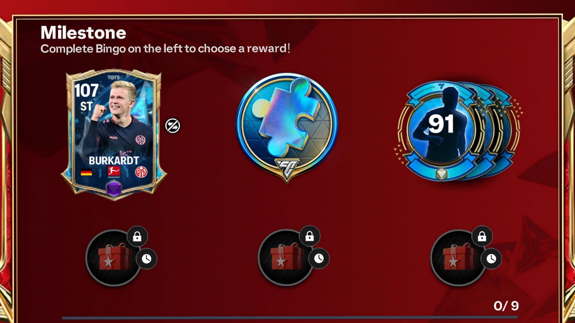 EA FC Mobile Bundesliga TOTS 25 chapter Milestone rewards (Image via EA Sports)